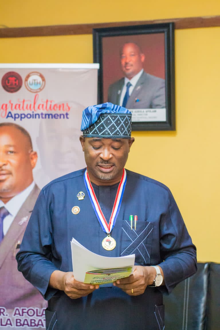 OPEN APPRECIATION NOTE TO DOCTOR BABATUNDE AFOLABI, CHIEF MEDICAL DIRECTOR UNIOSUN TEACHING HOSPITAL, OSOGBO,